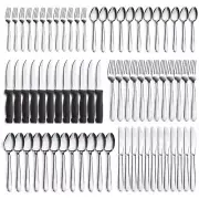 Pleafind 72-Pieces Silverware Sets for 12, Flatware Set with Steak Knives, St...