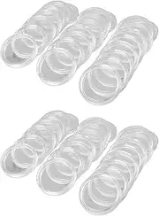 200Pcs 21mm Round Clear Plastic Coin Holder Capsules Box Storage Clear Round Display Cases Coin Holders
