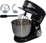 Electric Stand Mixers for Baking Food Mixer with 5L Stainless Steel Bowl 6 Speed Settings Includes Splash Guard, Dough Hook, Beater & Whisk for Kitchen Baking Cake, Batter, Bread, Desserts 1000W