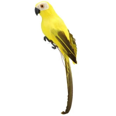 Artificial Lifelike Parrot Foam Feather Bird - Yellow 35cm Large