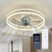 ANTOINE 20 in. LED Indoor White Ceiling Fan w/Dimmable Ceiling Fan+Remote