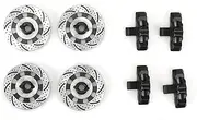 RC Brake Disc Wheel Brake Disc High Performance Aluminum Alloy Lightweight Non Directional Brake Surface Finish Easy to Install for TRAXXAS Unlimited Desert Racer UDR 1/7 RC Car (Black)