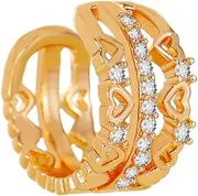 [Veemoon] 1Pc Decorative Ear Clip with Micro Inlaid Zircon Lightweight Fashion Earring for Parties Weddings and Casual Outfits Unique present for Women