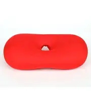 Microbeads Bolster Nap Travel Neck Pillow Color Red For Unisex