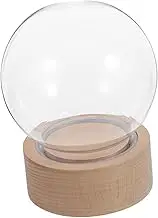 DIY Empty Snow Globe Kit with Base Clear Glass Craft Globe for Miniature Scenes Collectibles Preserving Flowers Creative Christmas Decor with Music Box