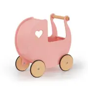 Moover Toys Classic Dolls Pram Pink Wooden Kids/Childrens Playset Toy 18m+