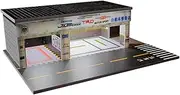 Generic Auto Repair Shop Model Diorama 1/64 Tabletop Ornament for Collector Men