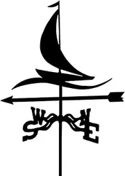 Weathervane Wind Direction Indicator Witch and Cat Music Rune Angler Weather Vane Stainless Steel Weathercock with Anti-Rust Coating Garden Stake Art Decor Satin Black