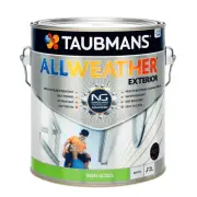 taubmans 2l white semi gloss all weather exterior paint