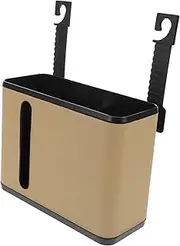 HAPINARY Car Seat Back Organizer with Vehicle Trash Can Tissue Holder Durable Abs PU Material Efficient Space Utilization for Clean Car Interior and Rear Seat Storage