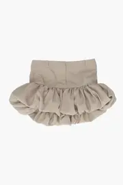 GATHERED HEM TAILORED SKIRT