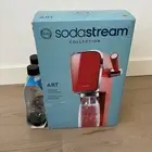 SodaStream Art - Sparkling Water Maker Kit Manual Carbonation Red 2 Extra Bottle