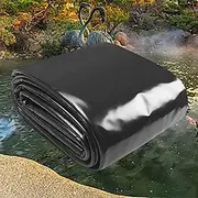 HDPE Pond Liner, 5 Mil Pond Liners for Outdoor Ponds, 3x6m/4x8m/5x10m/6x12m/10x15m Black Heavy Duty Pond Underlayment for Outdoor Ponds, Waterfall, Stream, Fountains(5x8m(16.4x26.2ft))