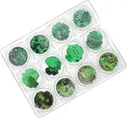 Outanaya Shamrock Nail Glitter Sequins for Patrick's Day Art Accessories Easy to Apply Multipurpose Decorative Sequins