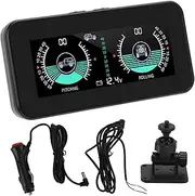 Car Inclinometer GPS HUD Pitch Roll Level Tilt Gauge Angle Slope Meter with HD LCD Car Head Display, Real Time Monitor, Smart Digital Meter Alarm and Automatic Mode Digital Inclinometer