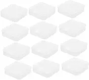 Healeved 32pcs Box Transparent Storage Box Nail Art Stand Clear Stand Nail Charm Case Earring Holder Clear Plastic Container Plastic Stand Fake Pp Display Box Clamshell Lipstick