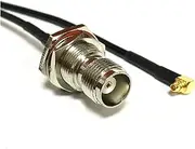 ROBAUN TNC Female Nut Switch Mmcx Male Right Angle Pigtail Cable RG316 15CM for Wireless Modem(RG174,100CM)