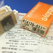 MITUTOYO 614129-521 Square Gage Block 0.1009" ASME 00 w/Cert.Machinist