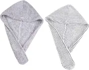 HAKIDZEL 2 Pack Hair Drying Cap Quick Dry Towel Hair Wrap Travel-Friendly Home Use for Women