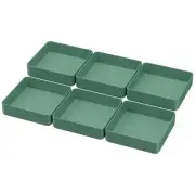 6 Pcs Stackable Drawer Organizer Set, 6.6" X 6.6" Square Plastic Vanity Drawe...