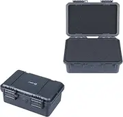 Lykus HC-1720 Mini Hard Case Dry Box with Foam Insert, Interior Size 6.5x3.9x2.7 in, IP66 Splash-Proof, Suitable for Cellphones, Tools, Small Devices and More