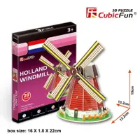 在飛比找樂天市場購物網優惠-[樂立方3D立體拼圖]迷你建築系列-迷你荷蘭風車(S3005