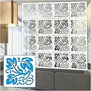 Hanging Room Divider, Waterproof Semi-Privacy Wood Plastic Partitions Panel Screen,DIY Bedroom Restaurant Office Decoration Screen,29x29cm
