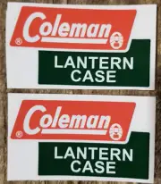 TWO (2) NEW COLEMAN LANTERN CASE STICKER LABEL DECAL LANTERN STOVE REPLACEMENT