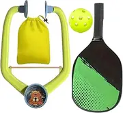 Pickle Ball - Hanging Pickle Ball Training Set, Adjustable Training Aid Sports Toys with Racket and Storage Bag for Adults Solo Train