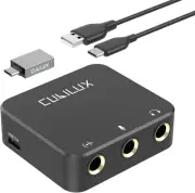 Cubilux HLMS-C5 USB to 6.35Mm Audio Interface for Recording, Streaming, Podca...