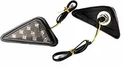 Turn Signal Indicator Motorcycle Turning Signals Light Smoke Triangle Flush Mount Waterproof Motorcycle Turn Signal Blinker Flashing Lights(Clear)