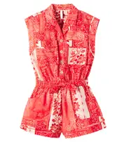 [Zimmermann Kids] Zimmermann Kids Tutina paisley cotton playsuit Y 8 red