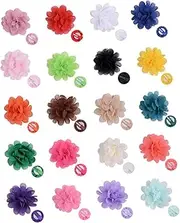 Beatifufu 20pcs Chiffon Hair Clip Hair Accessories Hair Clips Hair Accessories Small Hair Claw Clips Floral Hair Clips Hair Accessories for