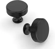 Asidrama 30 Pack Matte Black Kitchen Cabinet Knobs Knurled Dresser Knobs Drawer Knobs Cabinet Hardware Aluminum Knobs Handle for Dresser Drawers