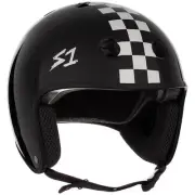 S-One Helmet Retro Lifer 3XL Black Matte/White Checkers
