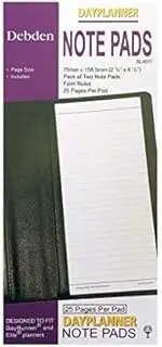 Debden Dayplanner Slimline Note Pad Refill (Pack of 2)