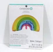 Rainbow Shaped Foil Mylar Balloon Birthday Party Pride 34 X 22 Inch
