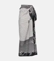 [Jean Paul Gaultier] Jean Paul Gaultier The Navy Blue Body Morphing beach cover-up One Size white
