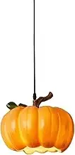 CJLWSLCO Creative Pumpkin Resin Pendant Light LED E27 Base Chandelier Double Size Living Room Hanging Lamp Bedroom Bedside Study Chandeliers Tavern Cafe Lighting Fixtures Indoor Adjustable Height
