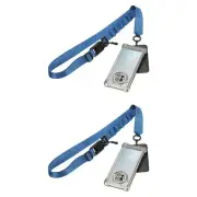 2Pcs Adjustable Universal Cell Phone Lanyard with Patch Magnetic Buckle, Blue