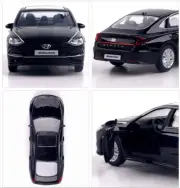 Hyundai Motor Sonata DN8 Diecast Black Mini Diecast 1:38 Scale Miniature Display