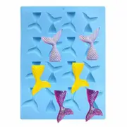 1X Mermaid Tail Silicone Cake Mold Jelly Cookies Chocolate Baking Mould Ice Cube