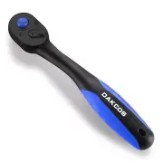 DAKCOS 1/4" Drive Ratchet 72 Teeth Quick Release Socket Wrench Handle Chrome ...