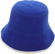 WEKADRIN Shower Cap Wool Felt Sauna Hat Sauna Hats Sauna Vent Sauna Tent Sauna Accessories Sauna Cap Sauna Hat for Women Wool Hat Bath Accessories Sauna Hat for Men Wool Sauna Hat Blue