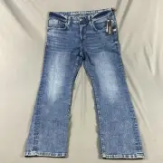 Buffalo David Bitton Jeans Evan X Slim 36 x 32 Blue Medium Wash NWT MSRP $109