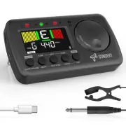 Digital Metronome Tuner 3 in 1, English Vocal Counting Metronome with Tap Tem...