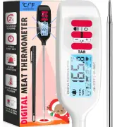 Meat Thermometer with Long Food Temperature Probe, Digital Instant Read Food The