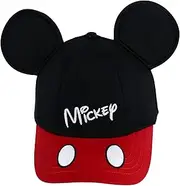 [7STAR] Jerry Leigh Disney Kids' Mickey Mouse Baseball Cap with 3D Ears, Black