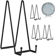 Decolore 5 Pack 12 Inch Black Picture Stands Plate Stands for Display Large Book Stands for Picture, Decorative Plate, Book, Frame, Tabletop Poster