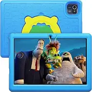 AMIAMO Kids Tablet 10 Inch Android 13 10.1" Display 5000mAh Parental Control Learning Tablet, 6GB+64GB Quad Core Processor Wi-Fi Bluetooth Proof Case (Blue)